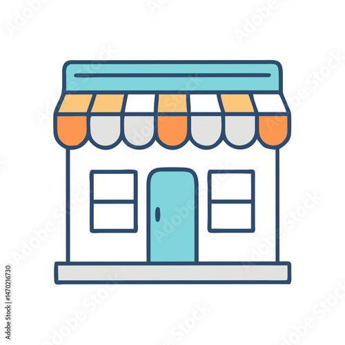 Retail Storefront Icon – Shopfront and Business Display Symbol