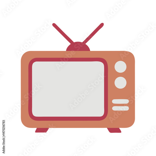 Retro TV Icon – Classic Broadcast and Vintage Television Symbol