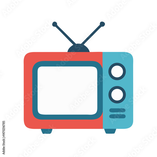 Retro TV Icon – Classic Broadcast and Vintage Television Symbol