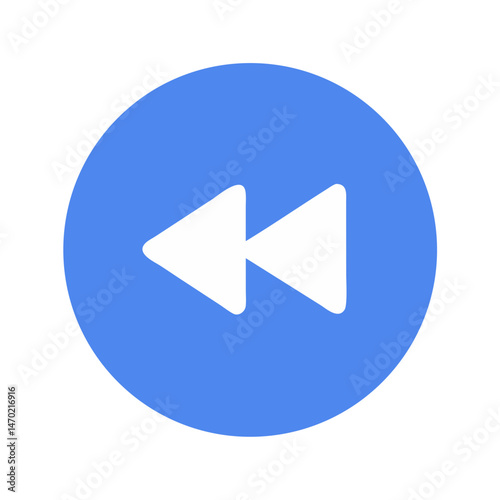 Rewind Button Icon – Track Navigation and Media Control Symbol