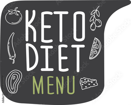 Handdrawn keto label