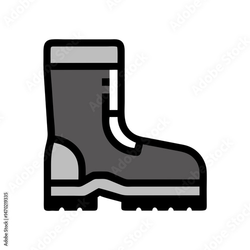 Safety Boots Icon – Industrial Footwear Protective Work Shoes Illustrationsafety, boots, footwear, industrial, work, protection, shoes, equipment, gear, boot, durable, icon, construction, worker, stee