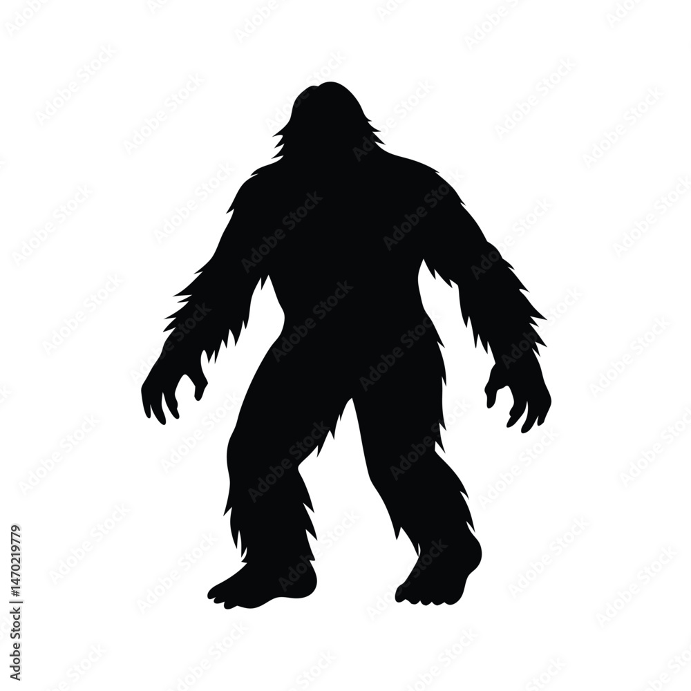 Fototapeta premium silhouette of a big foot man vector illustration