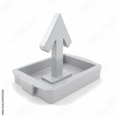 Gray Arrow Sign in Container