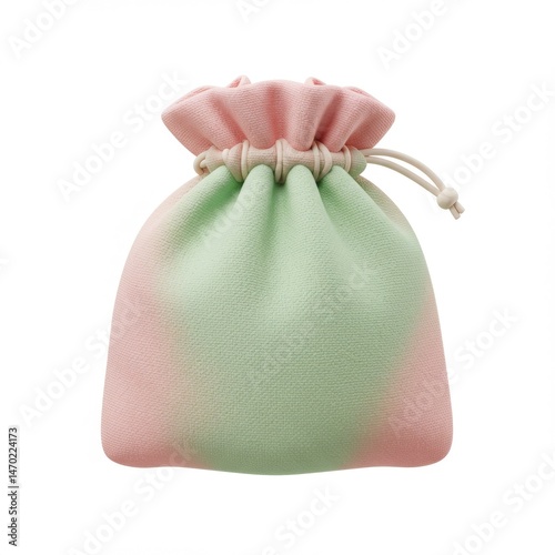 Pink and Green Ombre Drawstring Bag