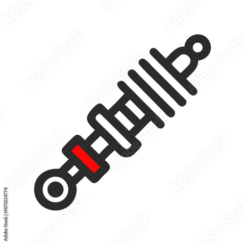 Shock Absorber Icon – Suspension System Symbol for Vehicle and Automotive Parts