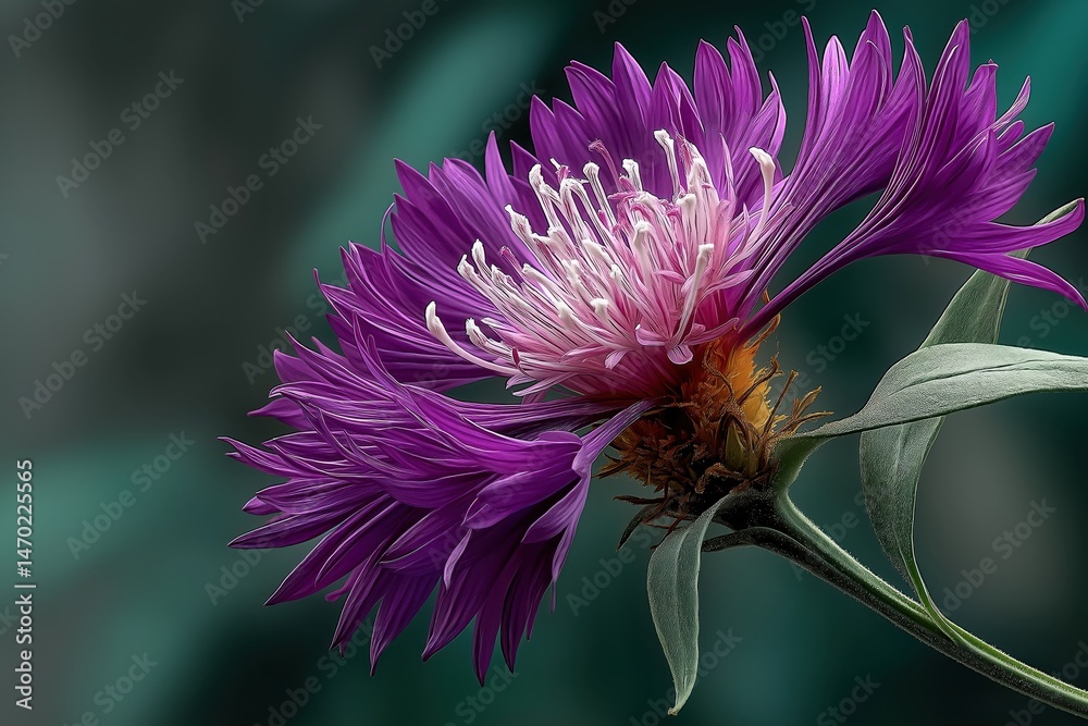Stunning purple flower blooms with intricate details surrounded by a soft green backdrop in natural light
