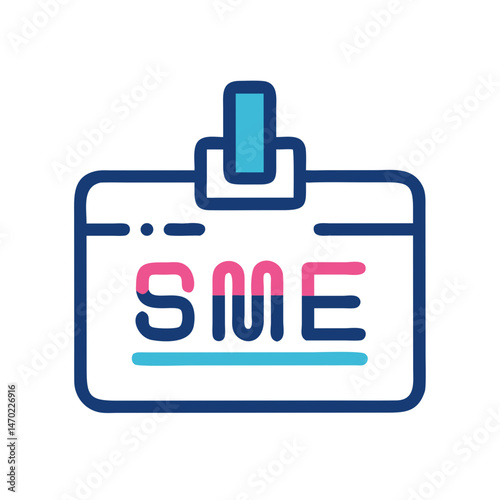SME ID Badge Icon – Small and Medium Enterprise Identification Symbol for Business