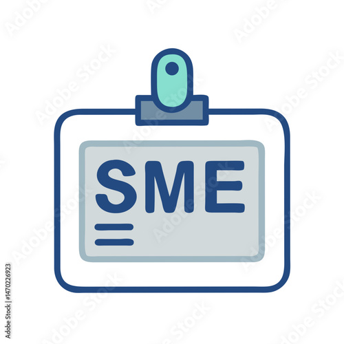 SME ID Badge Icon – Small and Medium Enterprise Identification Symbol for Business