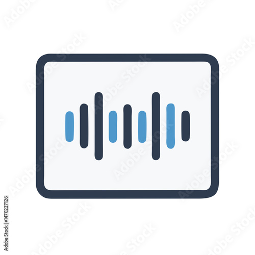 Soundwave Icon – Audio Frequency Symbol for Music, Voice, and Sound Technology