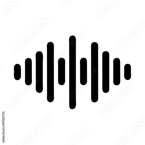 Soundwave Icon – Audio Frequency Symbol for Music, Voice, and Sound Technology