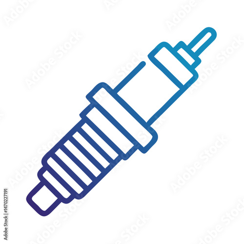 Spark Plug Icon – Ignition System Component Symbol for Engine and Automotive Design