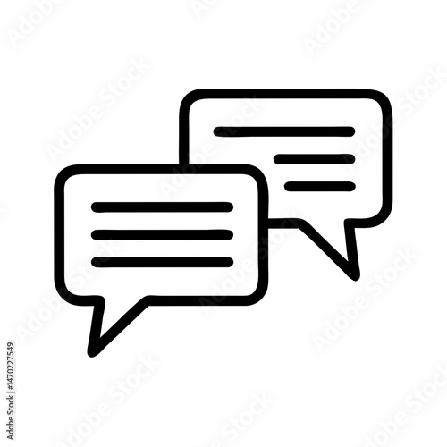 Speech Bubbles Icon Representing Communication and Conversation