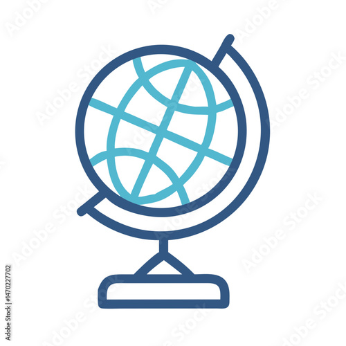 Spinning Globe Icon Representing Geography or Global Connectivity