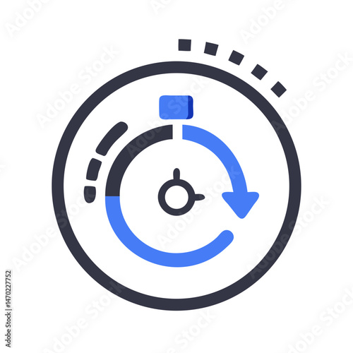 Spinning Loader Icon Representing System Wait or Processing Status