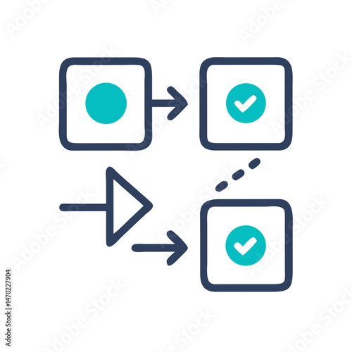 Split Decision Icon Representing Comparative Feedback and Evaluation