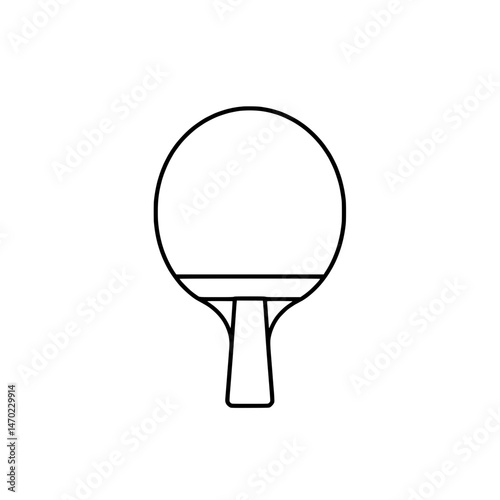 Table tennis paddle icon representing sports, competition, and recreational play