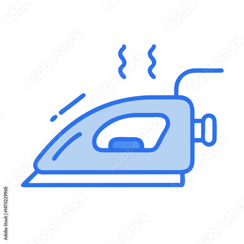 Steam Iron for Clothes Icon Representing Fabric Care and Ironing