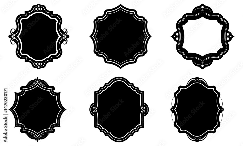 Bracket Frame Silhouette vector illustration Bracket Frame Silhouette vector illustration