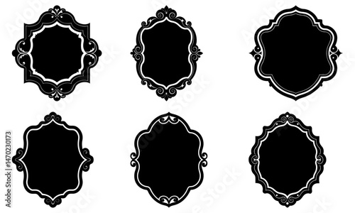 Bracket Frame Silhouette vector illustration