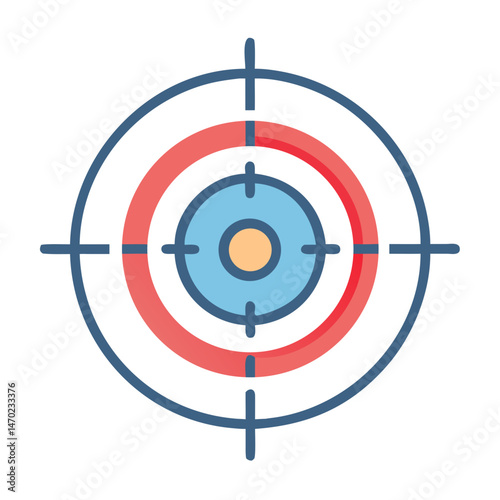 Target Icon Representing Goal Accuracy and Performance Evaluation