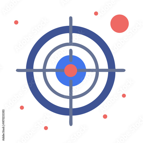 Target Icon Representing Goal Accuracy and Performance Evaluation