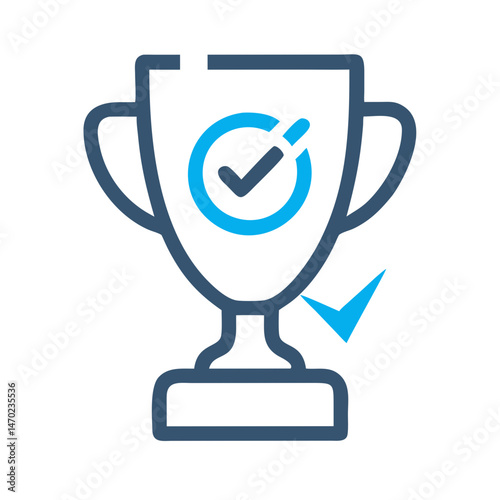 Trophy Icon Representing Verified Achievement and Official Recognition