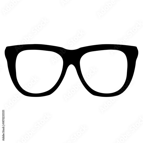 Black vintage style glasses provide a clear vision and stylish look