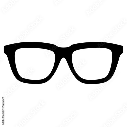 Black framed eyeglasses in simple silhouette style offering eye protection