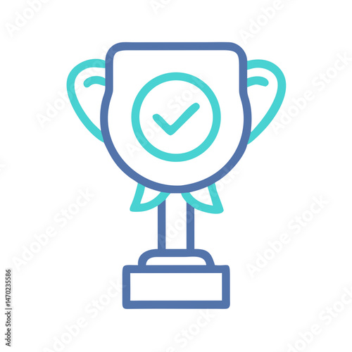 Trophy Icon Representing Verified Achievement and Official Recognition