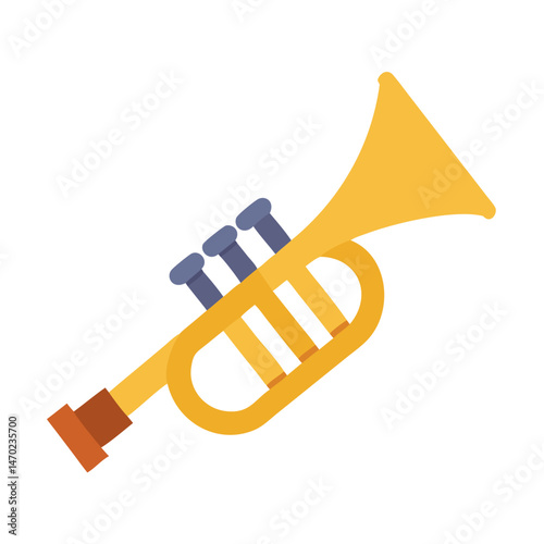 Trumpet Icon Representing Brass Instrument and Musical Performance
