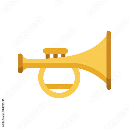 Trumpet Icon Representing Brass Instrument and Musical Performance