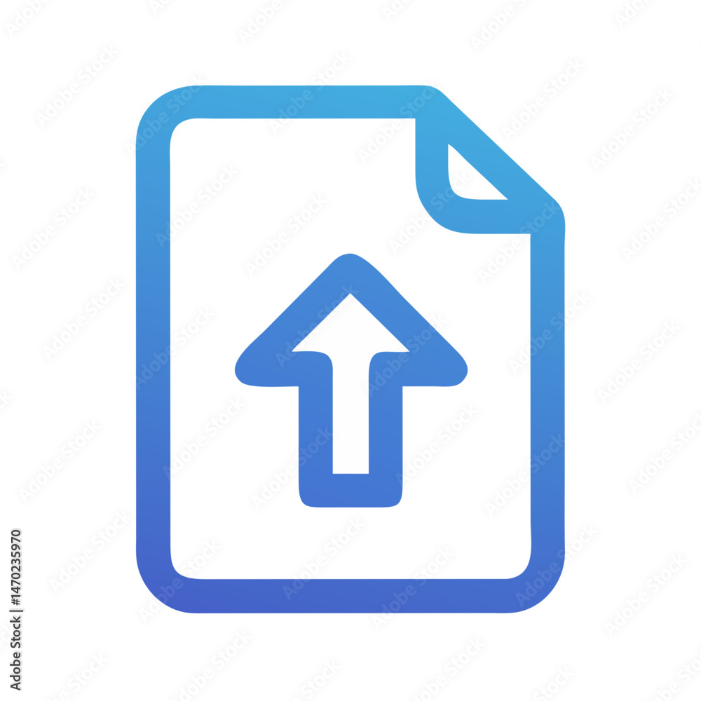 Upload Arrow Icon Representing File Transfer and Data Submission Upload Arrow Icon Representing File Transfer and Data Submission
