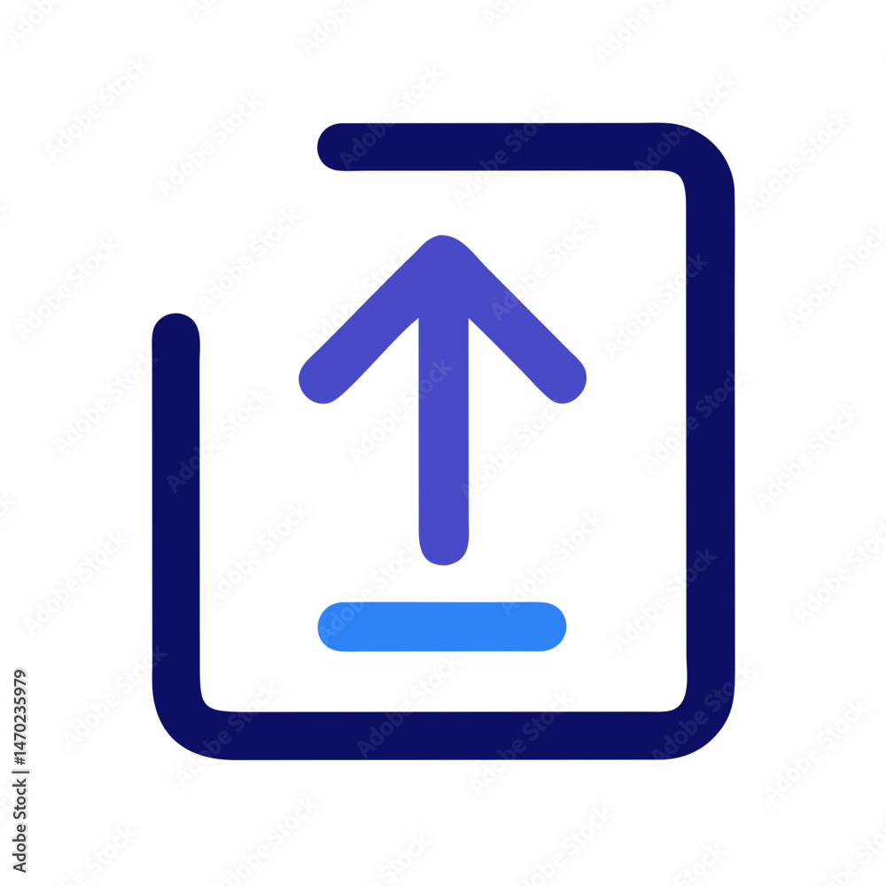 Upload Arrow Icon Representing File Transfer and Data Submission Upload Arrow Icon Representing File Transfer and Data Submission