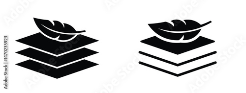 fabric with feather filler icon vector.