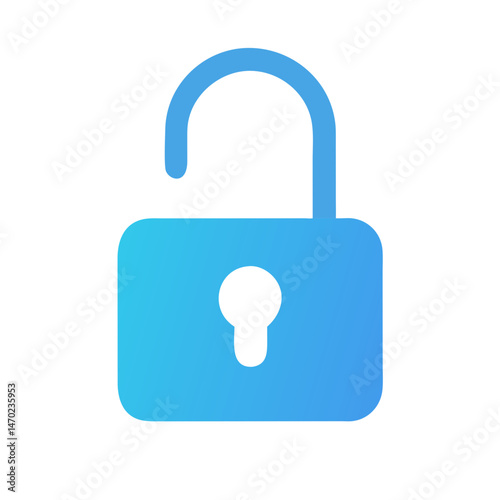 Unlocked Padlock Icon Representing Access Permission and Security Settings