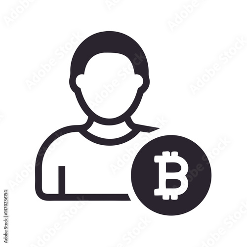 User Avatar with Bitcoin Ownership Icon Representing Cryptocurrency Holder Profile