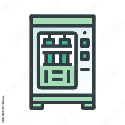 Vending Machine Icon Representing Automated Snack and Beverage Dispenser