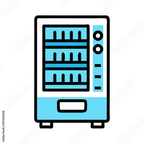 Vending Machine Icon Representing Automated Snack and Beverage Dispenser