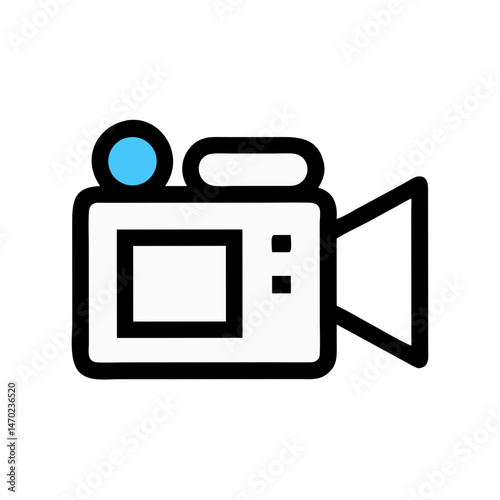 Video Camera Icon Representing Video Recording and Media Production