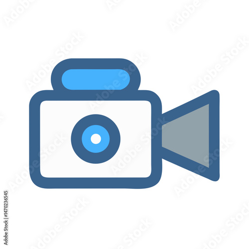Video Camera Icon Representing Video Recording and Media Production