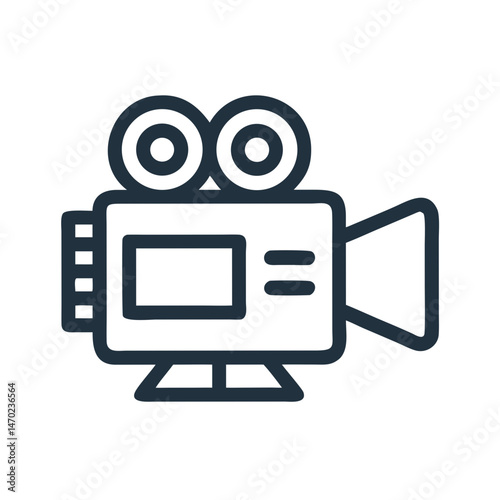 Video Camera Icon Representing Video Recording and Media Production
