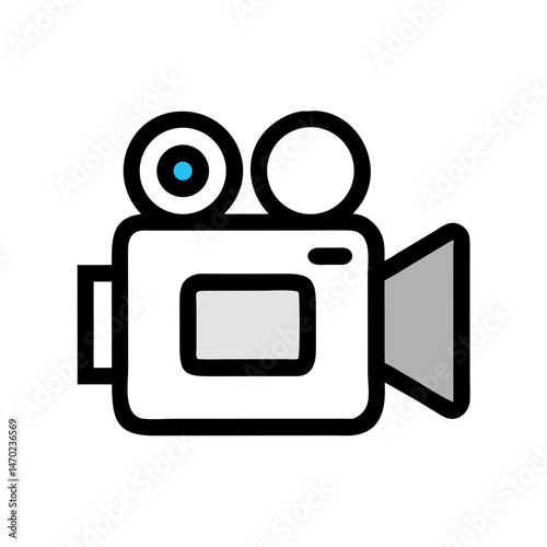 Video Camera Icon Representing Video Recording and Media Production
