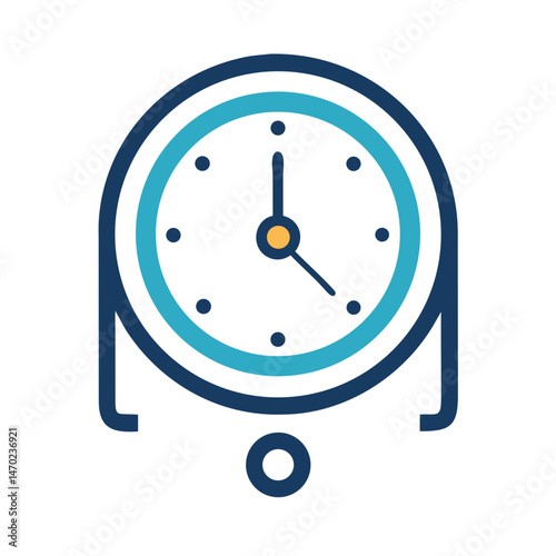 Wall Clock Icon Representing Time Management and Scheduling