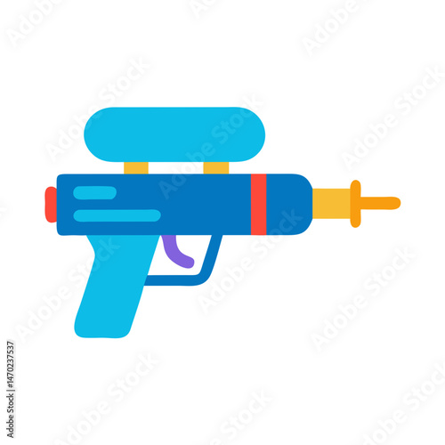 Water Gun Blaster Icon Representing Toy Weapon for Outdoor Play