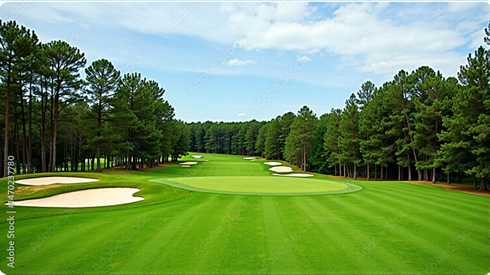 Fototapeta premium golf course in the morning
