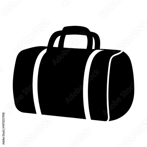 Silhouette image of a duffel bag perfect for sports or travel needs