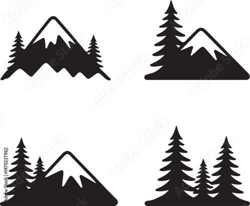 Tall Pine Tree in Forest Silhouette

Lone Pine on Mountain Vector Scene

Rustic Pine Tree Silhouette Design

Minimal Evergreen Tree Vector

Pine Tree Line Art in Nature Setting