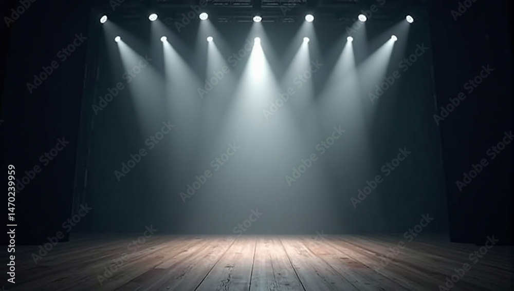 Obraz premium empty stage with spotlight
