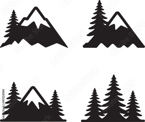 Tall Pine Tree in Forest Silhouette

Lone Pine on Mountain Vector Scene

Rustic Pine Tree Silhouette Design

Minimal Evergreen Tree Vector

Pine Tree Line Art in Nature Setting